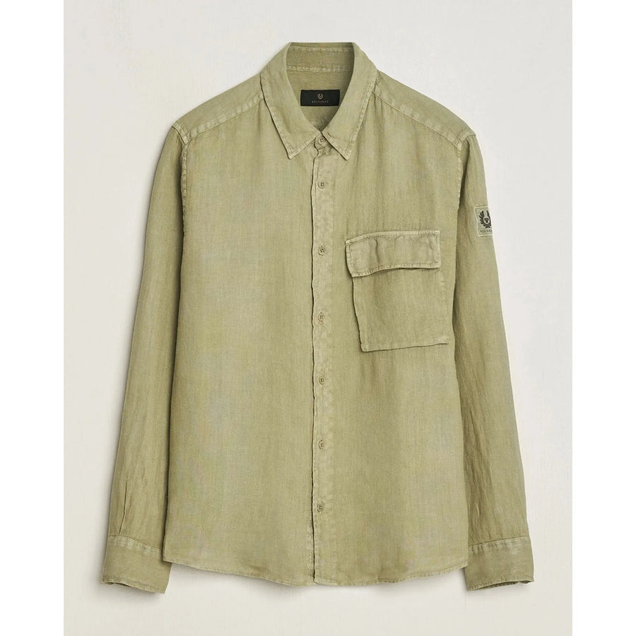 Belstaff Scale Shirt — White / Dark Ink / Aloe Homme-BELSTAFF-Industrie