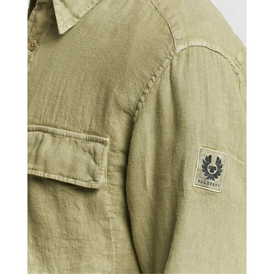 Belstaff Scale Shirt — White / Dark Ink / Aloe Homme-BELSTAFF-Industrie