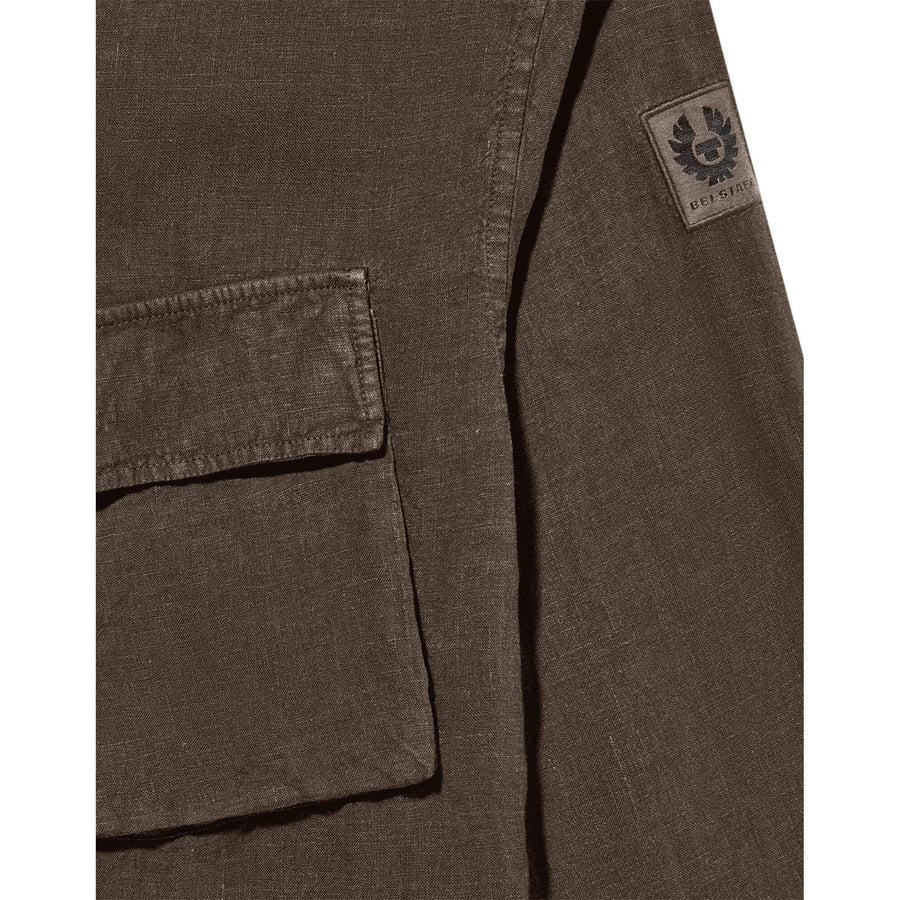 Belstaff Scale Shirt — Army Olive / Sky Blue Homme-BELSTAFF-Industrie