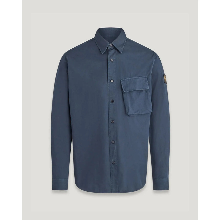 Belstaff Scale Shirt — White / Dark Ink / Aloe Homme-BELSTAFF-Industrie