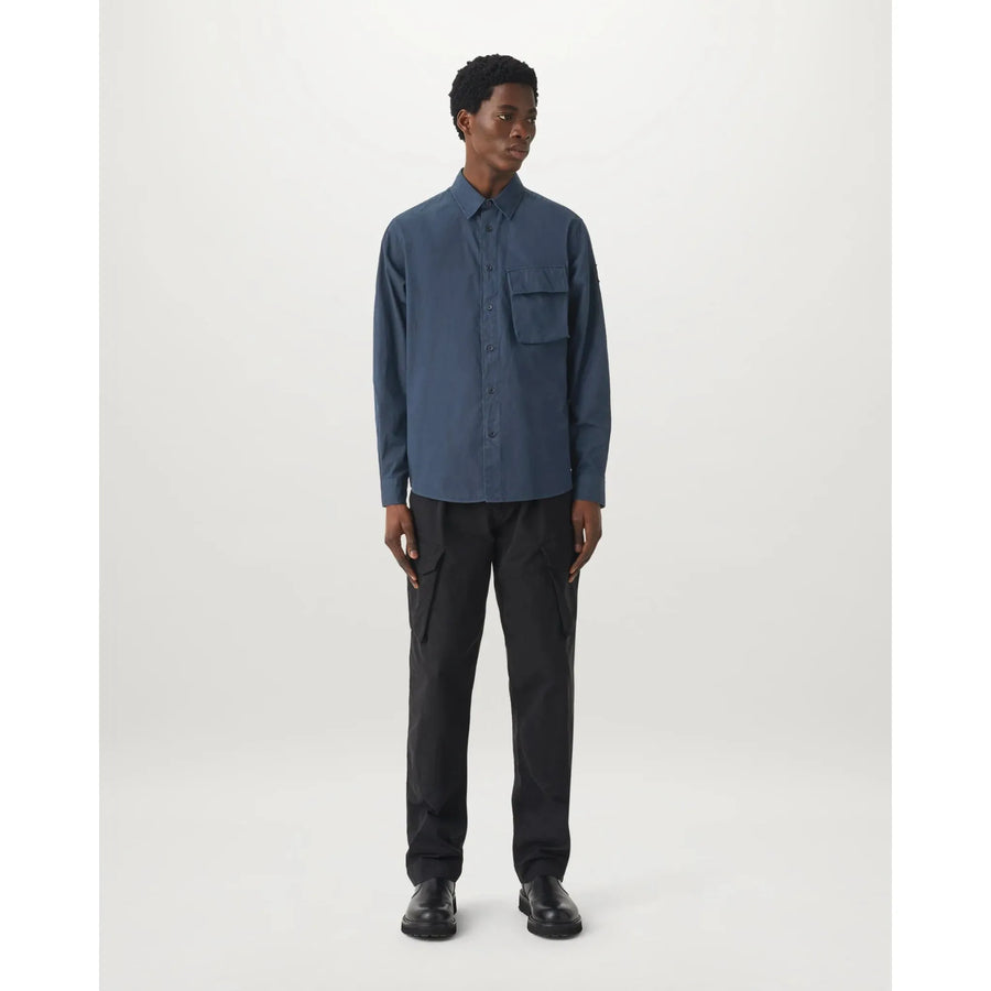 Belstaff Scale Shirt — White / Dark Ink / Aloe Homme-BELSTAFF-Industrie