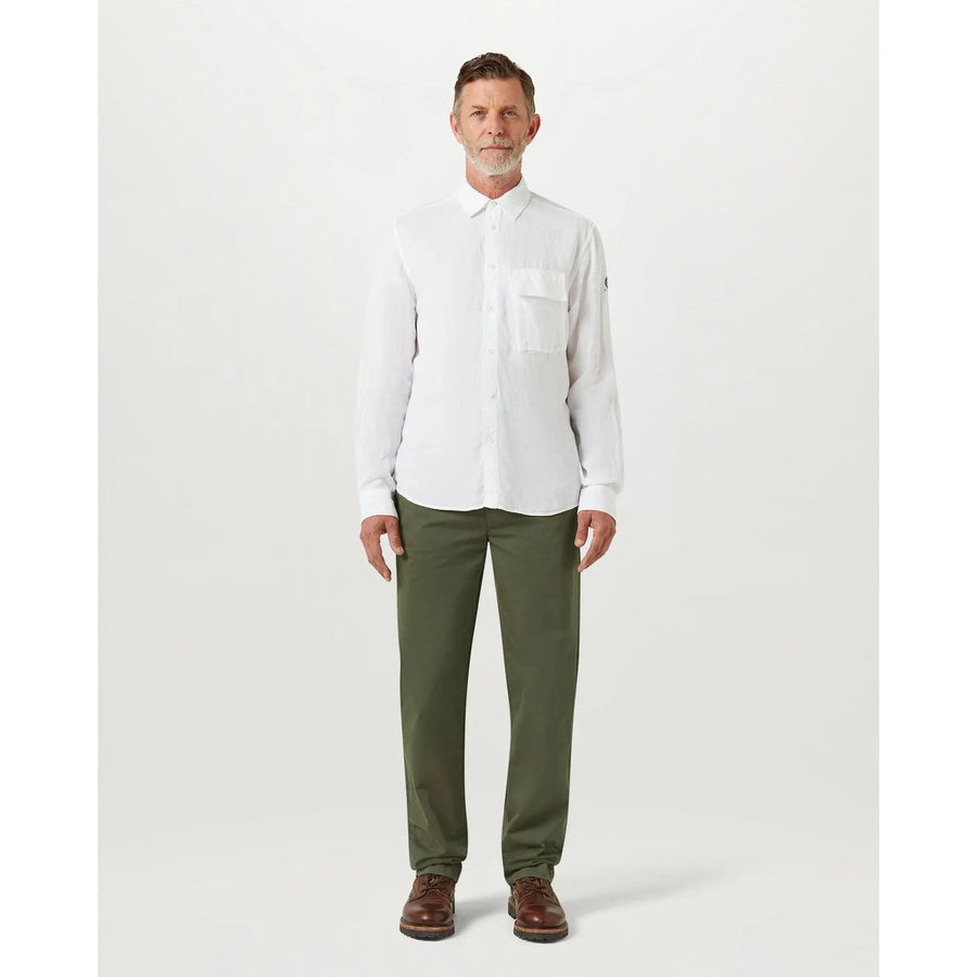 Belstaff Scale Shirt — White / Dark Ink / Aloe Homme-BELSTAFF-Industrie