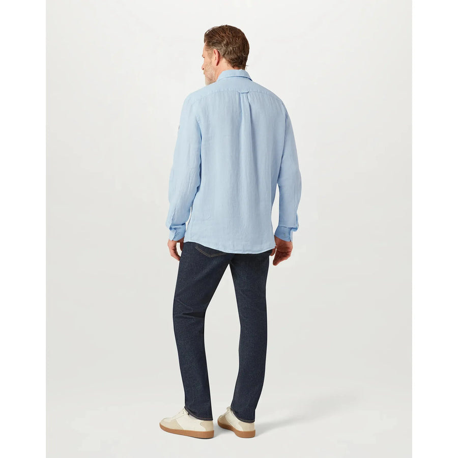 Belstaff Scale Shirt — Army Olive / Sky Blue Homme-BELSTAFF-Industrie