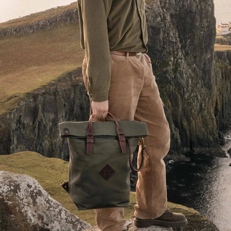 Bleu de Chauffe Sac à Dos Woody 25L Kaki Foncé Homme-BLEU DE CHAUFFE-Industrie