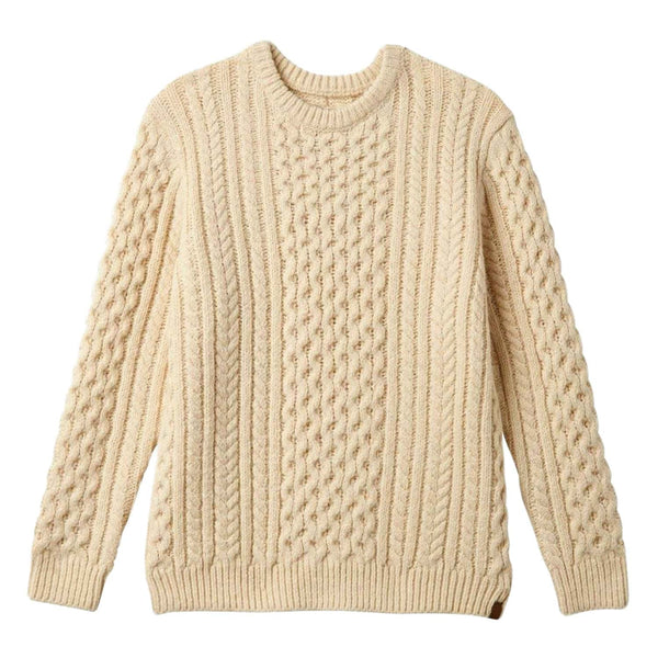 Brixton Classic Fisherman's Sweater — Oatmeal