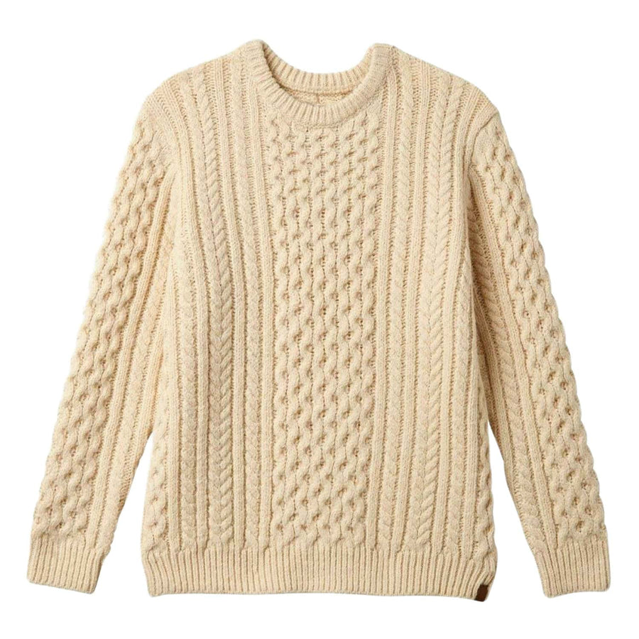 Brixton Classic Fisherman's Sweater — Oatmeal