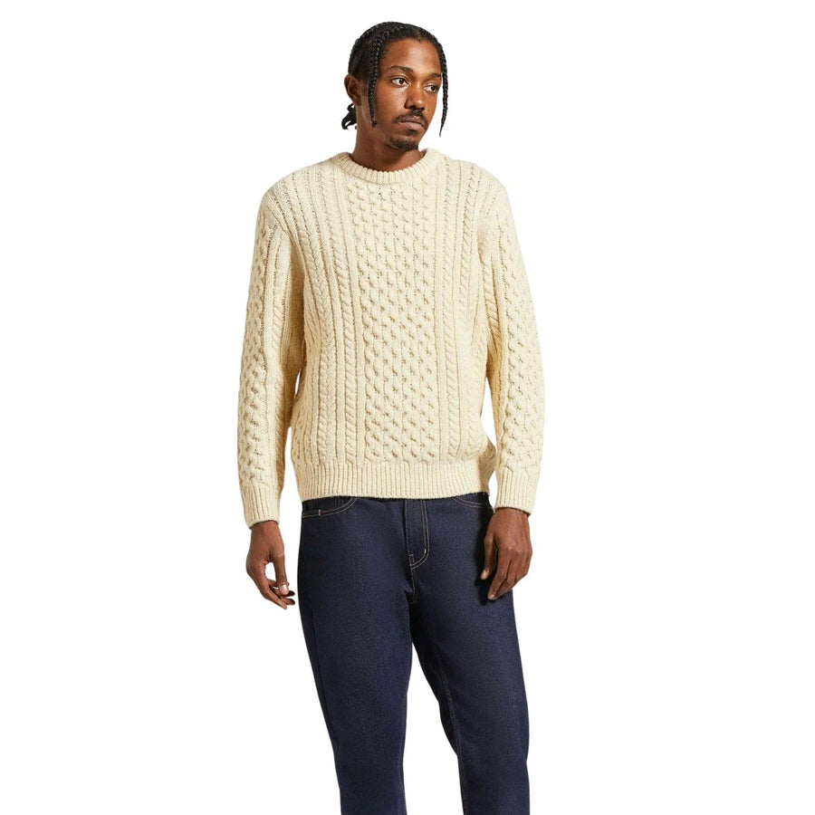 Brixton Classic Fishermans Sweater Oatmeal 2 2048x