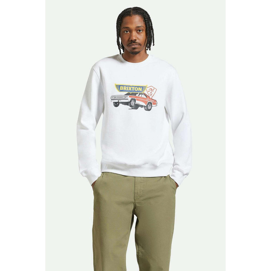 Brixton Barona Crew — White