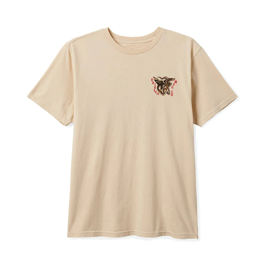 Brixton Battle T-Shirt — Cream Classic Wash / Chinois Green