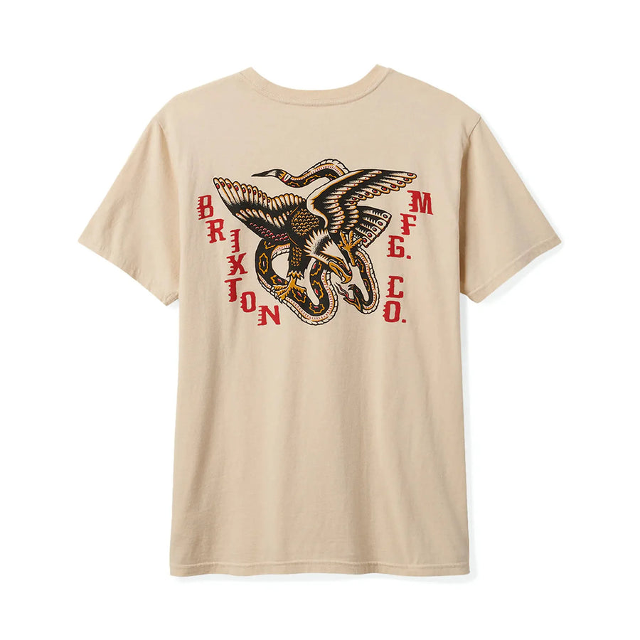 Brixton Battle T-Shirt — Cream Classic Wash / Chinois Green Homme-BRIXTON-Industrie