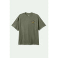 Brixton Bauer HW Relaxed Tee — Olive Surplus
