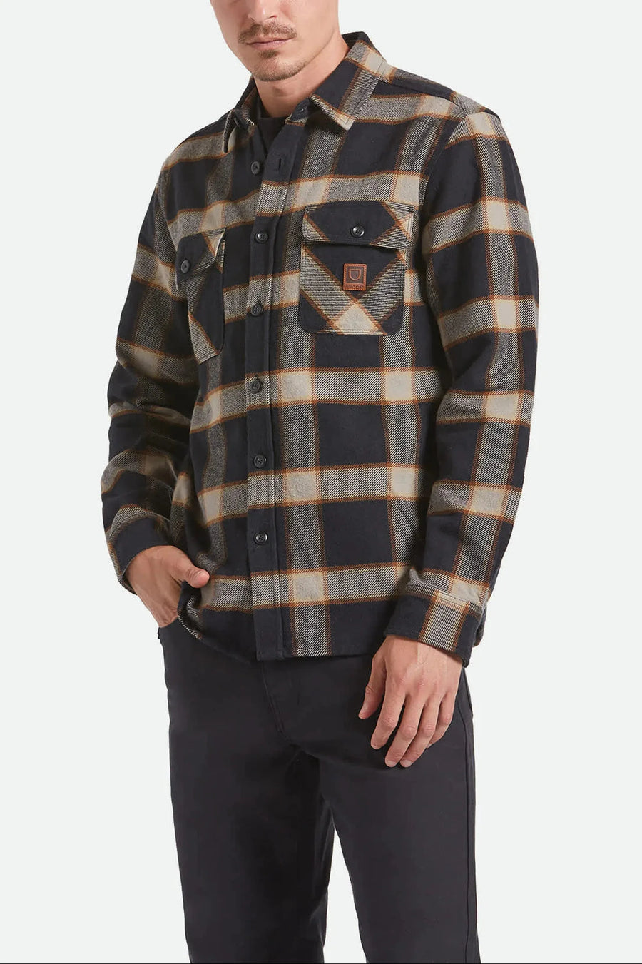 Brixton Bowery Heavy Weight L/S Flannel Homme-BRIXTON-Industrie