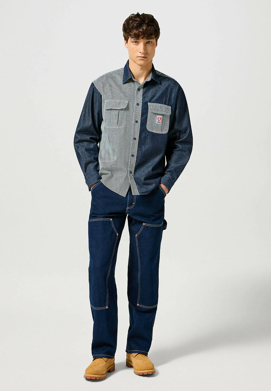 CASEY COLORBLOCK SHIRT MIXED DENIM WRANGLER 2