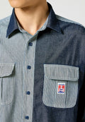 CASEY COLORBLOCK SHIRT MIXED DENIM WRANGLER 4