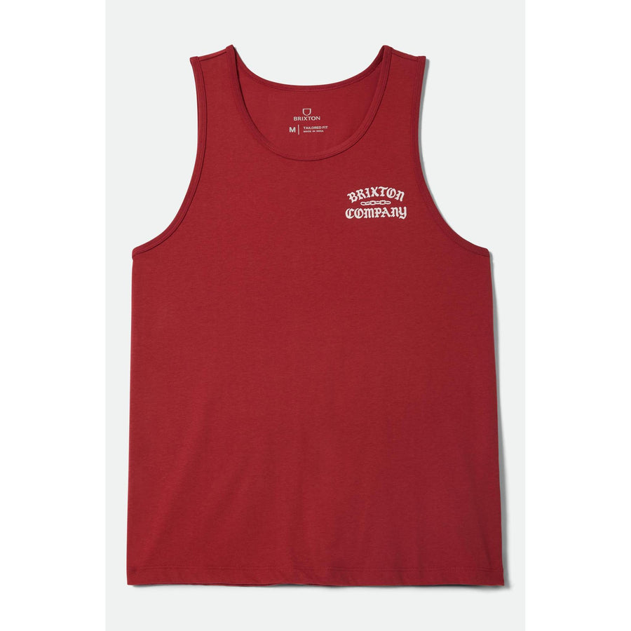 Brixton Chains Tank Top — Off White / Robust Red Homme-BRIXTON-Industrie