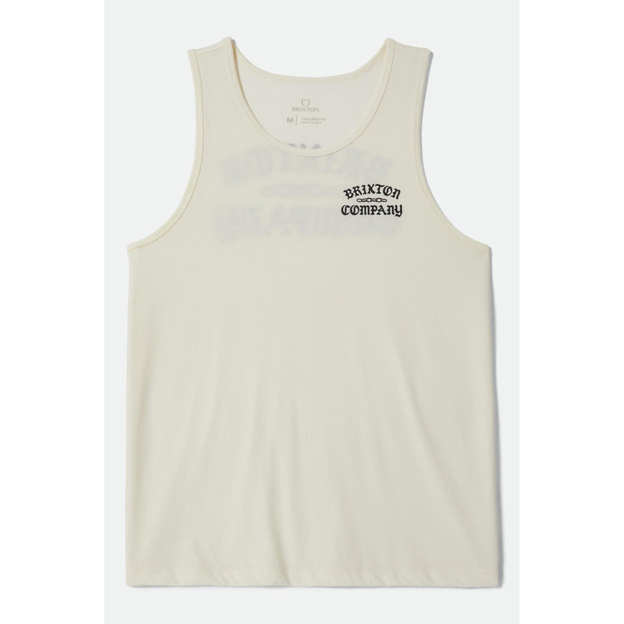 Brixton Chains Tank Top — Off White / Robust Red