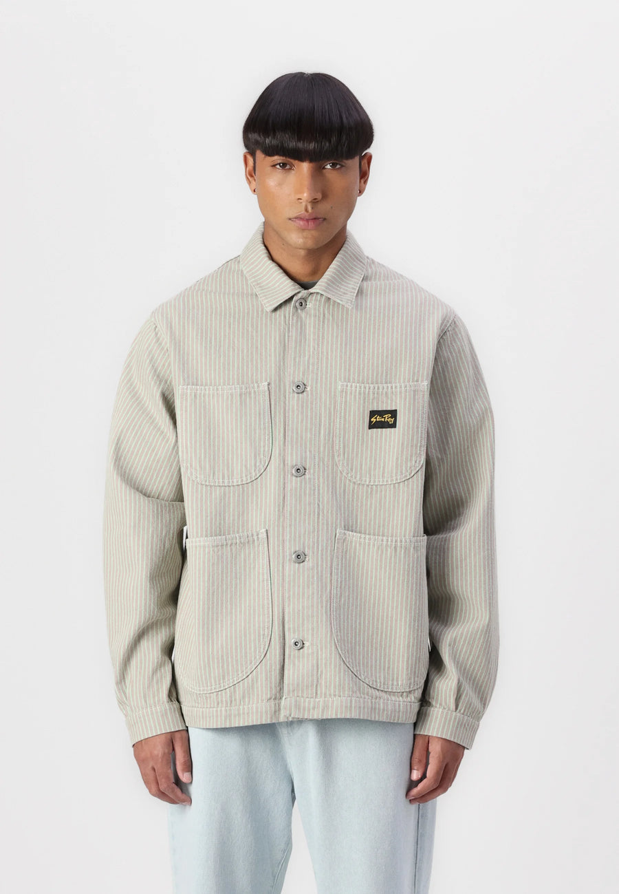 COVERALL JACKET QUIET GREEN HICKORY 1