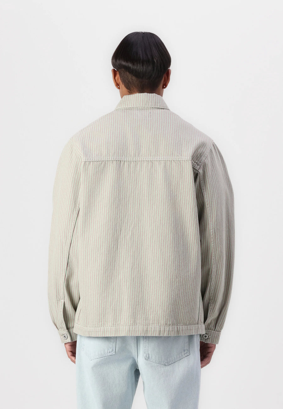 COVERALL JACKET QUIET GREEN HICKORY 2