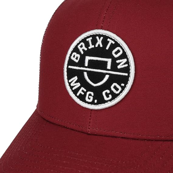 CREST X MP MESH CAP SPRUCE WHITE BRIXTON BURGUNDY BURGUNDY 5