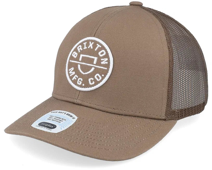 CREST X MP MESH CAP SPRUCE WHITE BRIXTON DESERT PALM DESERT 1