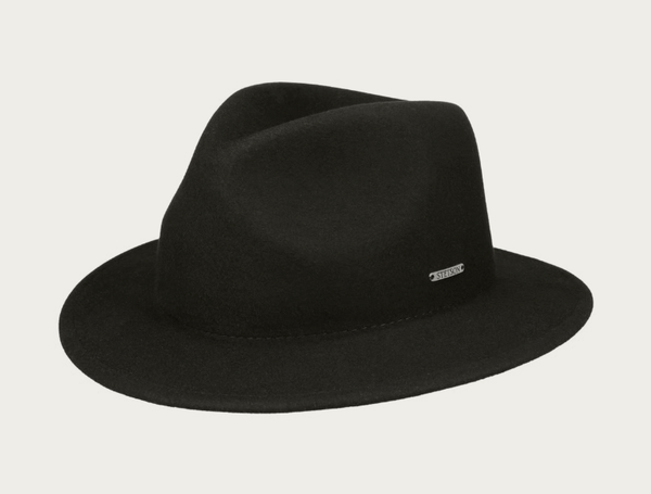 Stetson Chapeau Traveller Wool Felt — Black