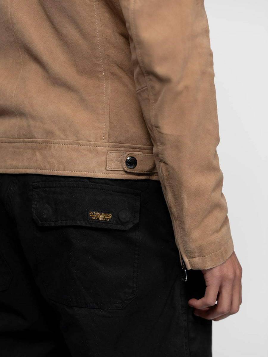 Daytona73 Delf Goat Suede Jacket — Cognac / Curds / Kelp / Tobacco-DAYTONA73-Industrie
