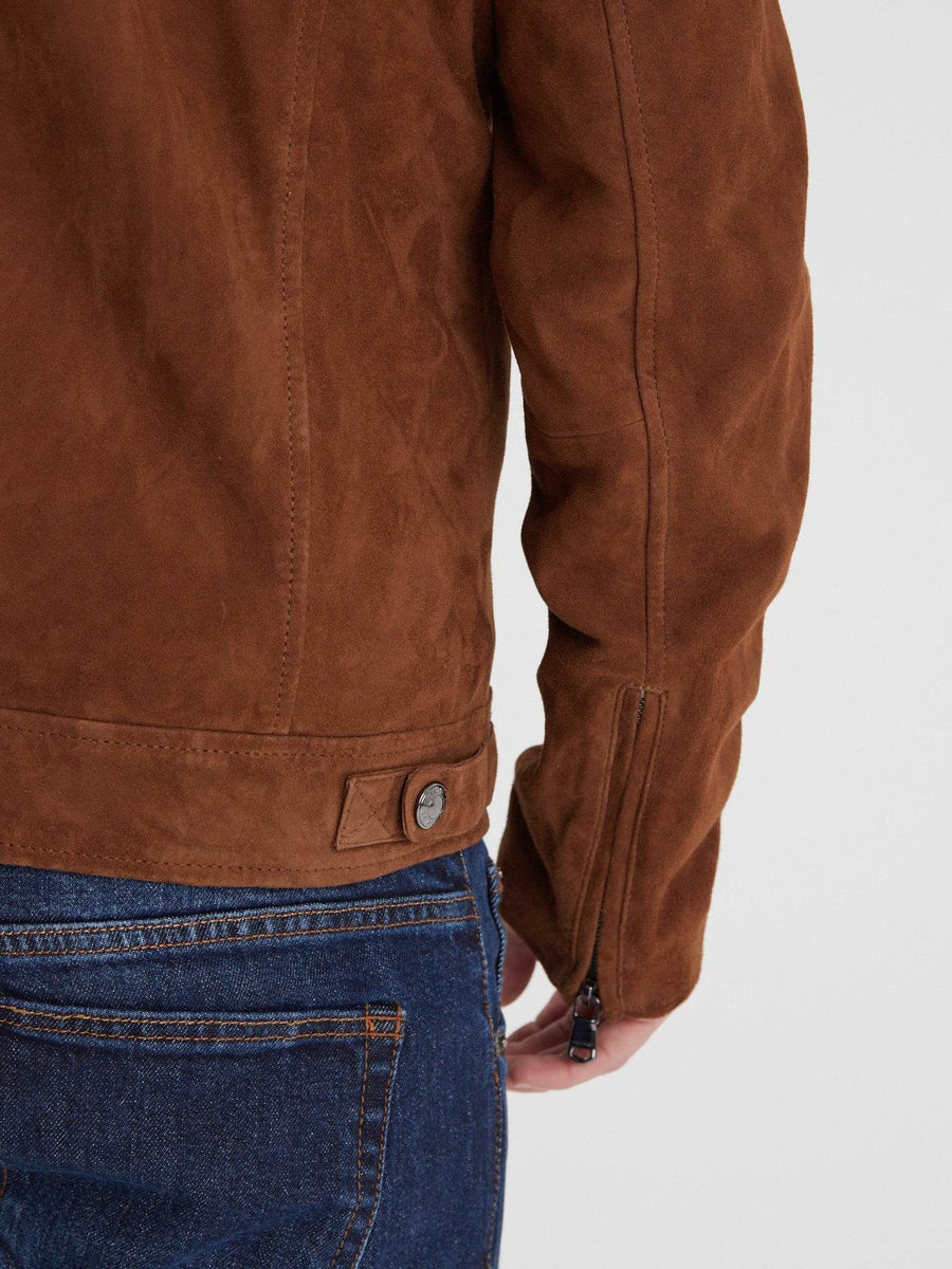 Daytona73 Delf Goat Suede Jacket — Cognac / Curds / Kelp / Tobacco-DAYTONA73-Industrie