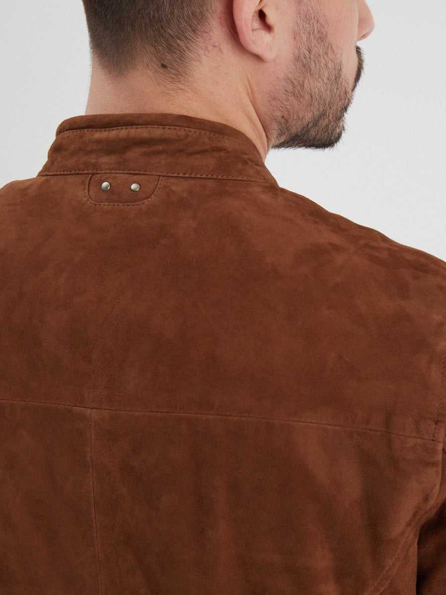 Daytona73 Delf Goat Suede Jacket — Cognac / Curds / Kelp / Tobacco-DAYTONA73-Industrie