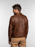 Daytona73 Golberg Lamb Paolo Jacket — Dark Cognac-DAYTONA73-Industrie