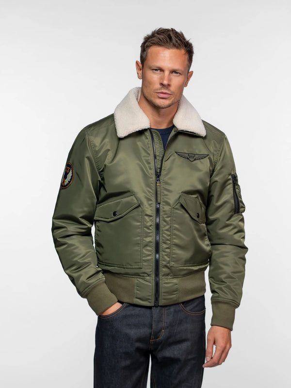 Daytona73 Hanford Jacket — Khaki Green / Navy-DAYTONA73-Industrie