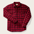 Filson Alaskan Guide Shirt — Red Black Plaid / Natural Heather