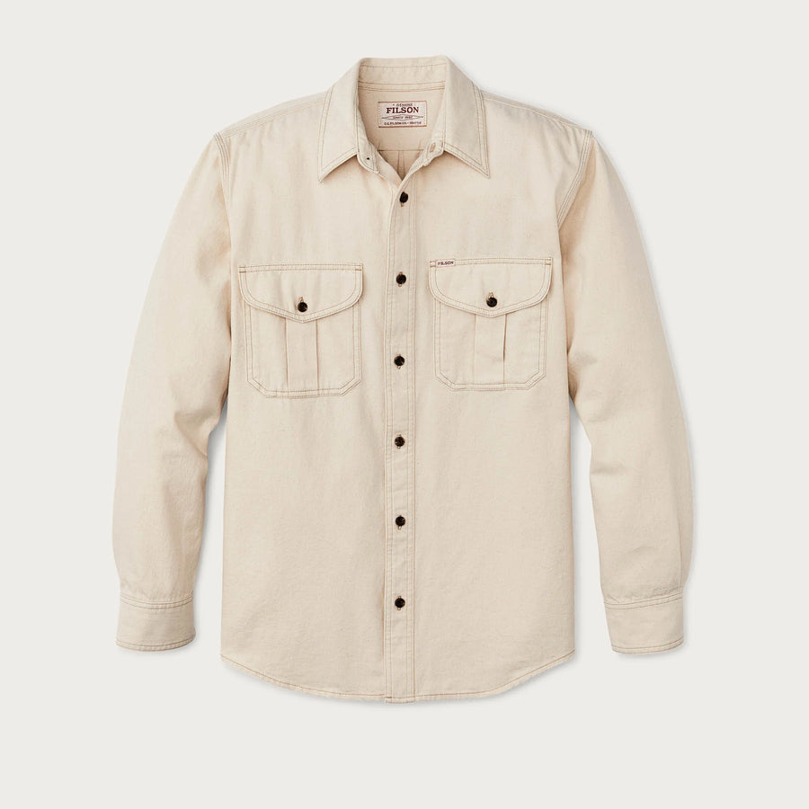 Filson Chemise Natural Twill Guide Shirt — Natural Seed