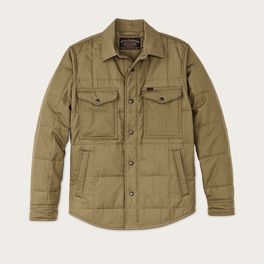 Filson Chemise-Veste Cover Cloth Quilted Jac-Shirt — Olive Drab