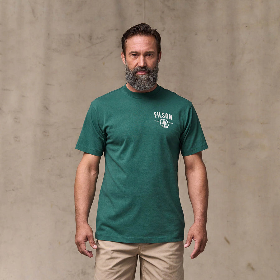 Filson T-shirt SS Forestry Graphic — Mallard Green