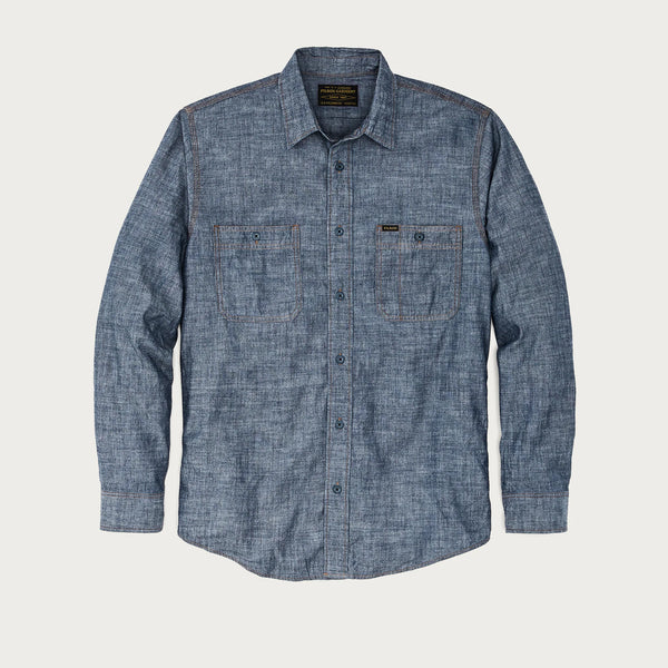 Filson Chambray CPO Shirt — Rinsed Indigo Chambray