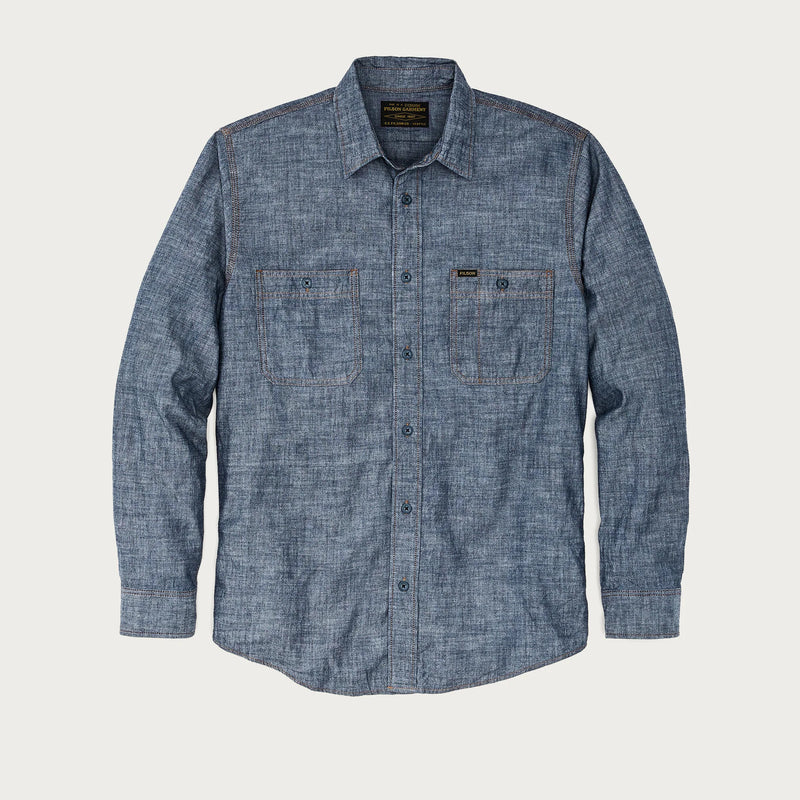 Filson Chambray CPO Shirt — Rinsed Indigo Chambray
