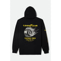 Brixton Goodyear Cheater Slick Hoodie — Black Homme-BRIXTON-Industrie