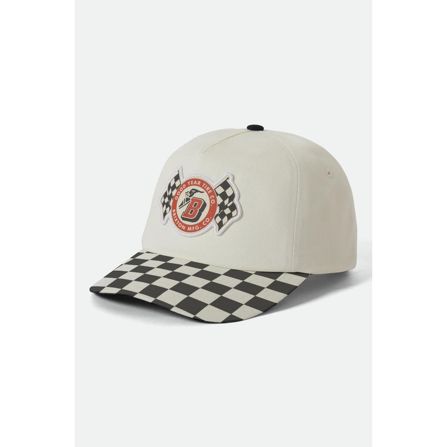 Brixton Goodyear Speedway HP Snapback — Off White