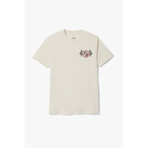 Brixton Goodyear Speedway T-Shirt Manches Courtes — Cream Homme-BRIXTON-Industrie