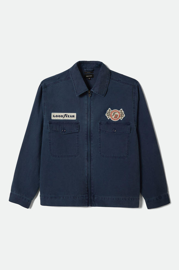 Brixton Goodyear Trademark Lightweight Jacket — Washed Navy
