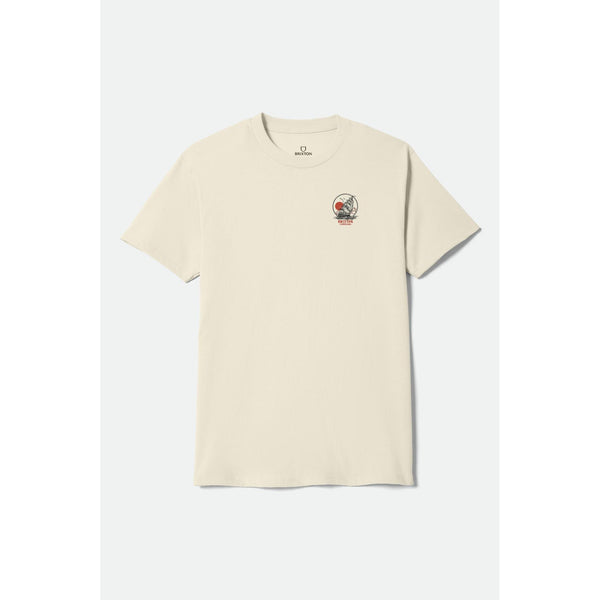 Brixton High Seas T-Shirt Manches Courtes — Cream Homme-BRIXTON-Industrie