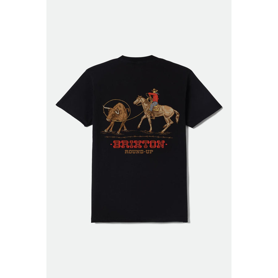 Brixton Hutchins T-Shirt Manches Courtes — Black Homme-BRIXTON-Industrie
