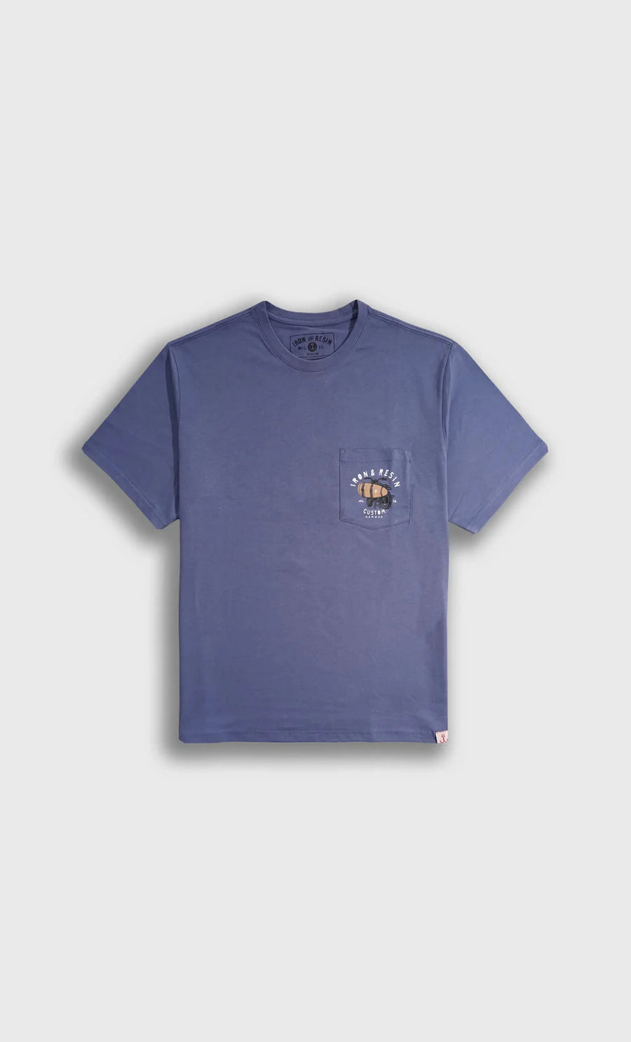 Iron and Resin Custom Garage Pocket Tee — Sky Blue Homme-IRON AND RESIN-Industrie