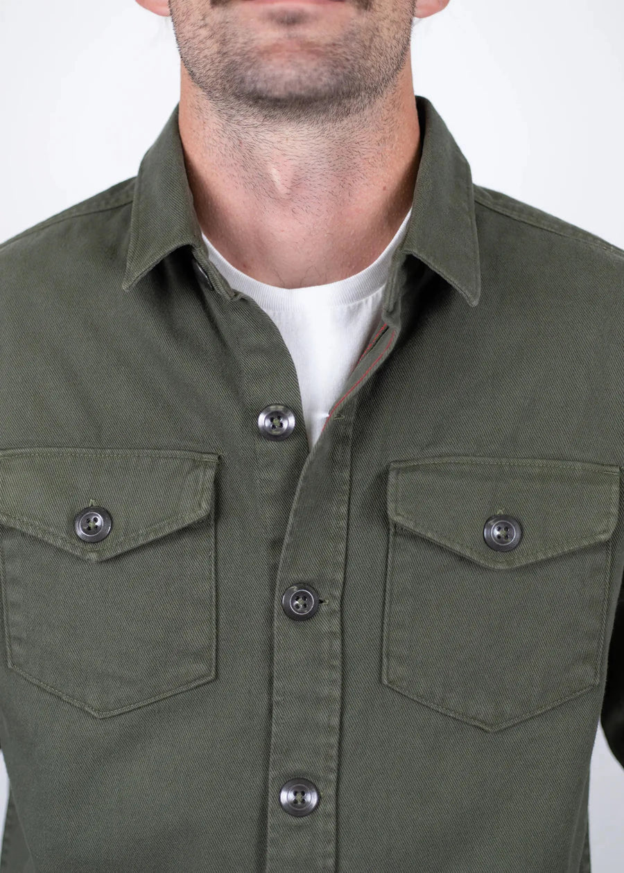 Iron and Resin Mission Denim Shirt — Olive Homme-IRON AND RESIN-Industrie
