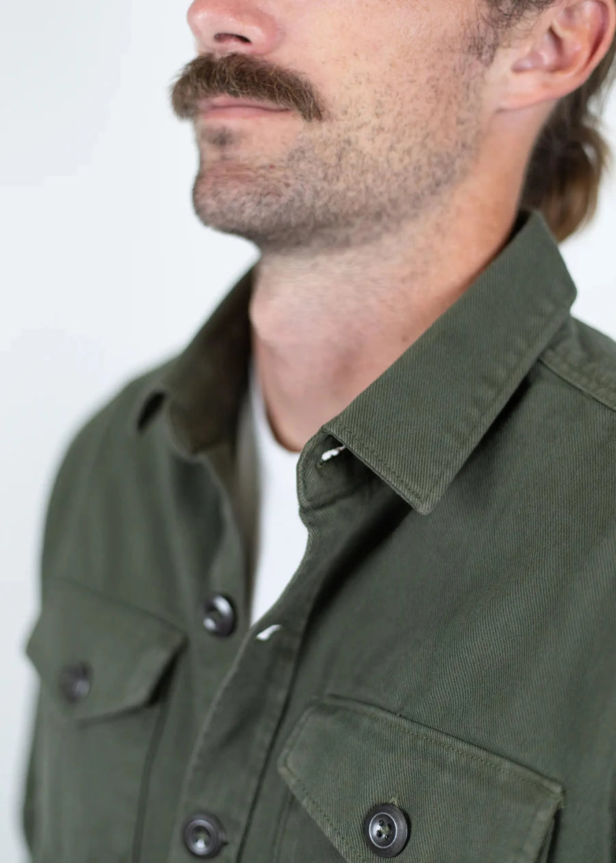 Iron and Resin Mission Denim Shirt — Olive Homme-IRON AND RESIN-Industrie