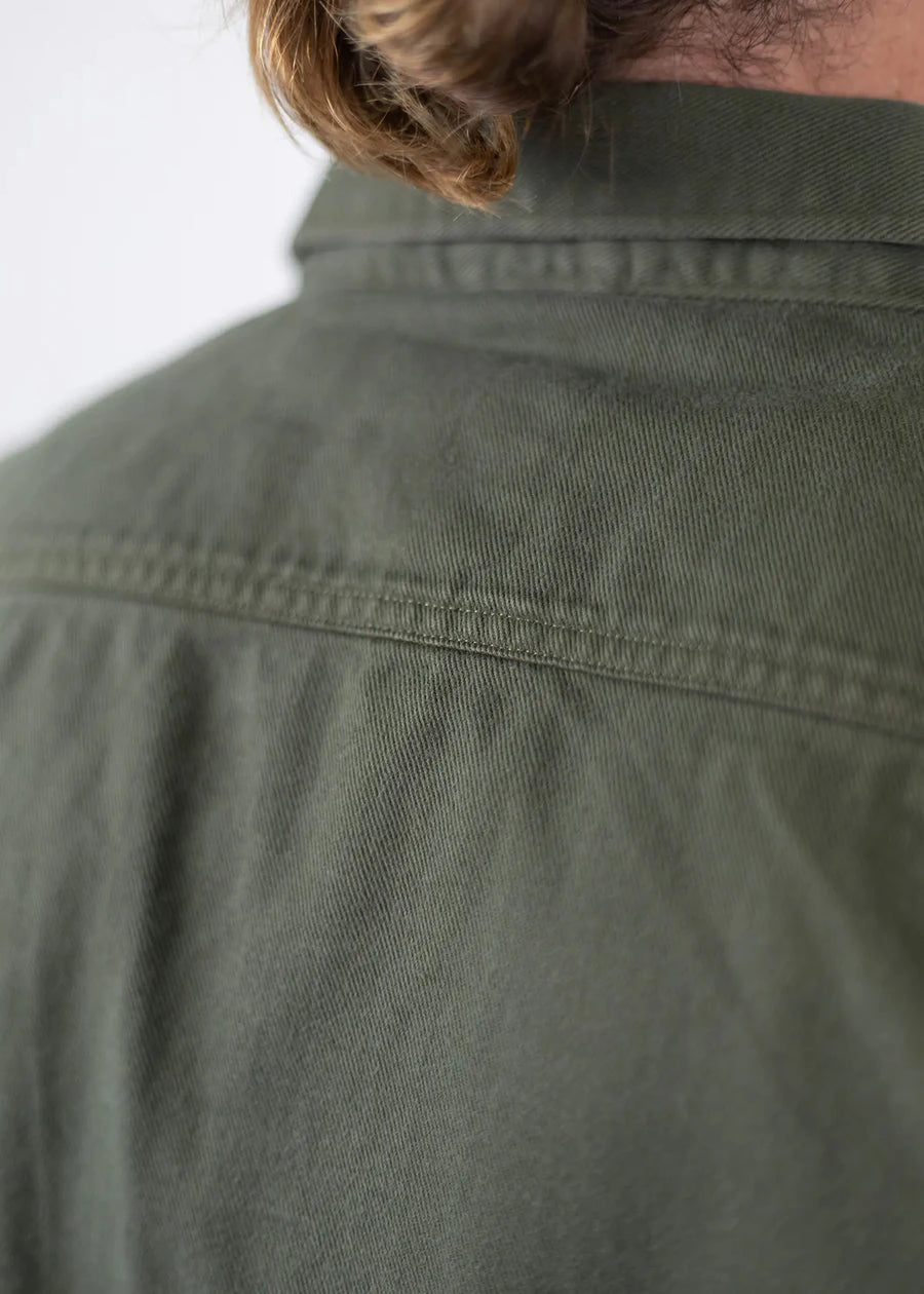 Iron and Resin Mission Denim Shirt — Olive Homme-IRON AND RESIN-Industrie