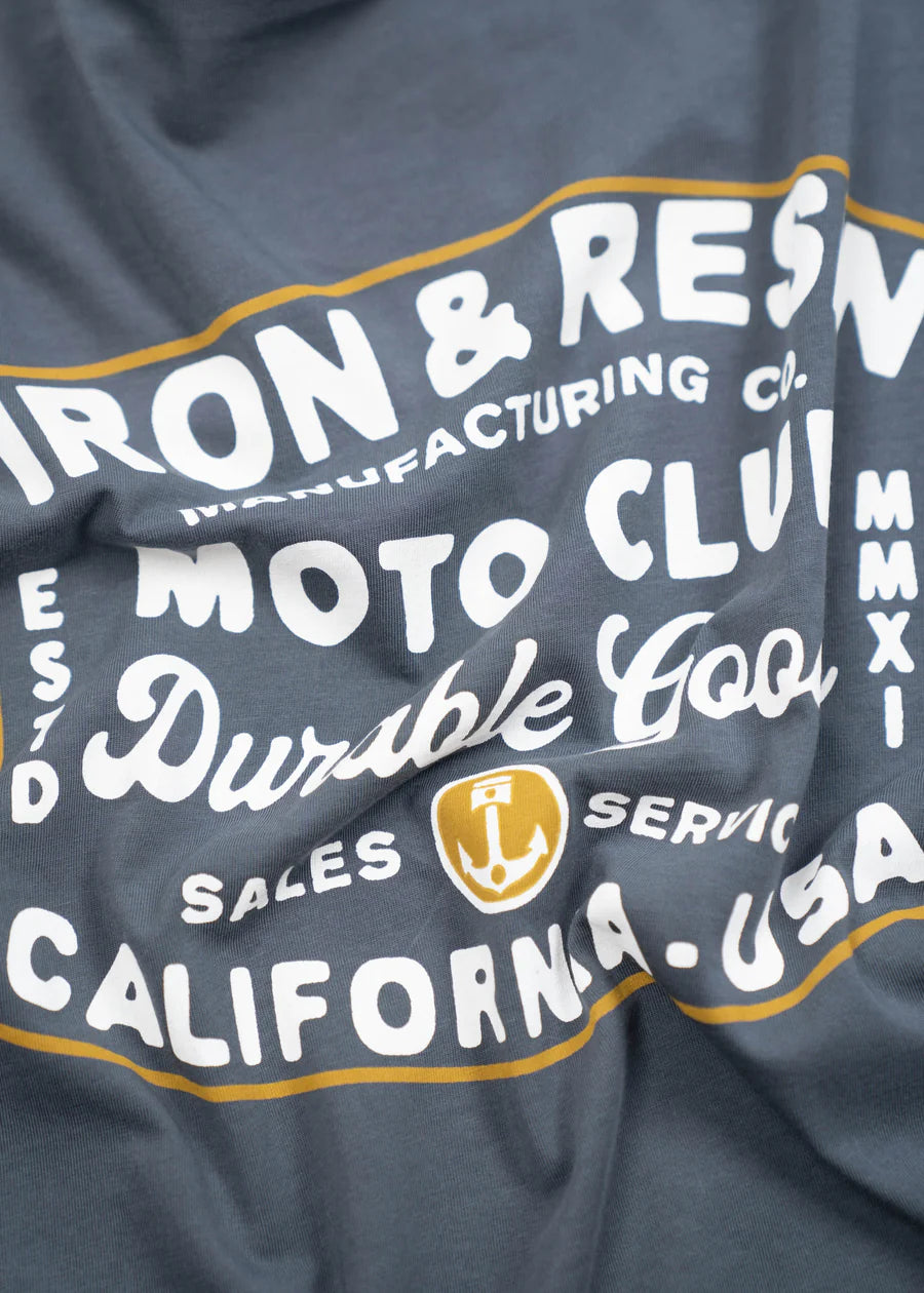 Iron and Resin Moto Club Tee — Dark Slate-IRON AND RESIN-Industrie