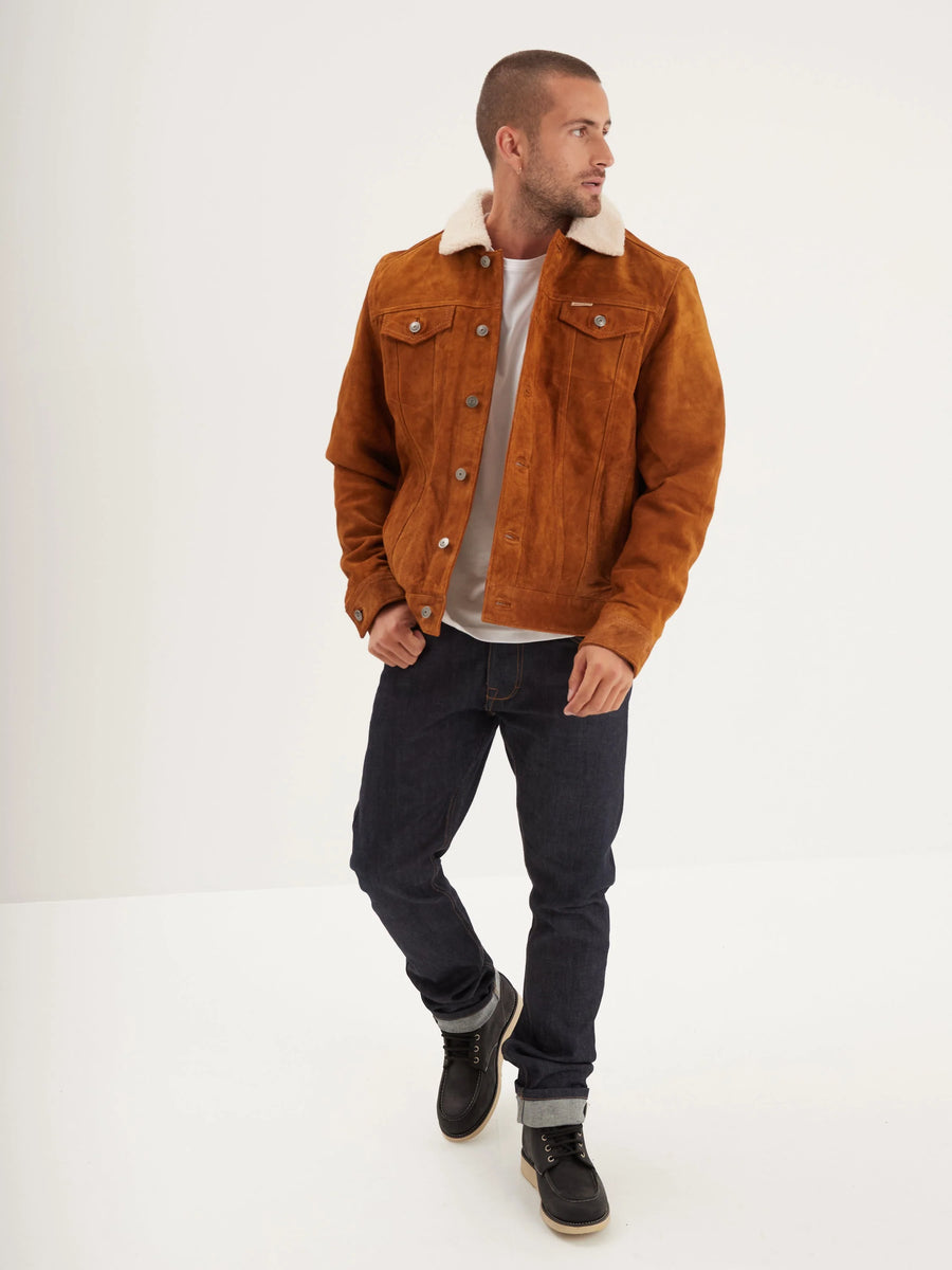 Iron and Resin Open Road Buffalo Jacket — Green / Cognac-IRON AND RESIN-Industrie