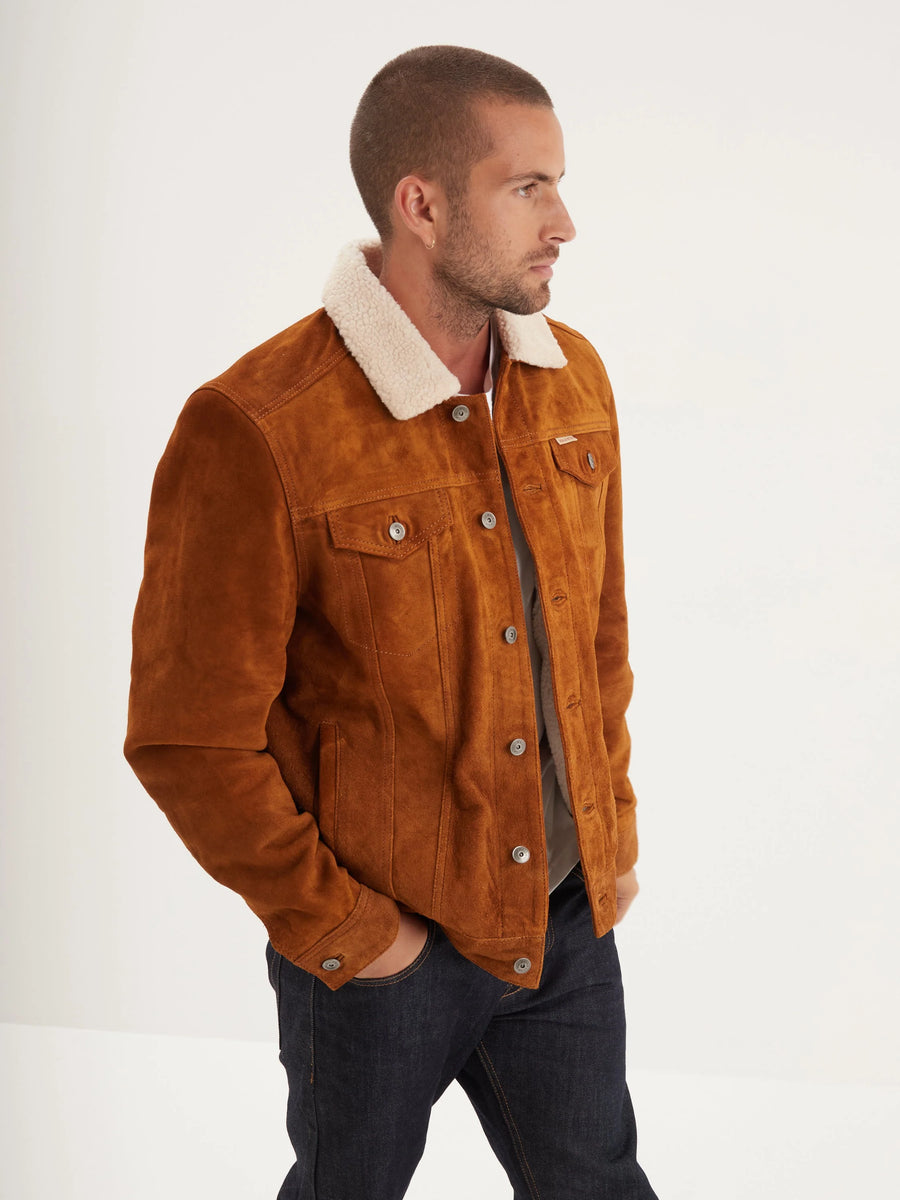 Iron and Resin Open Road Buffalo Jacket — Green / Cognac-IRON AND RESIN-Industrie