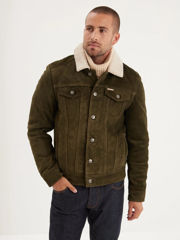 Iron and Resin Open Road Buffalo Jacket — Green / Cognac-IRON AND RESIN-Industrie